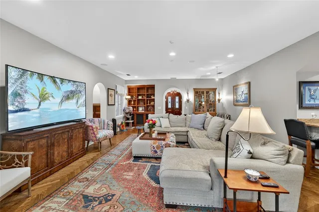 a kitchen with a sink a counter top space and appliances