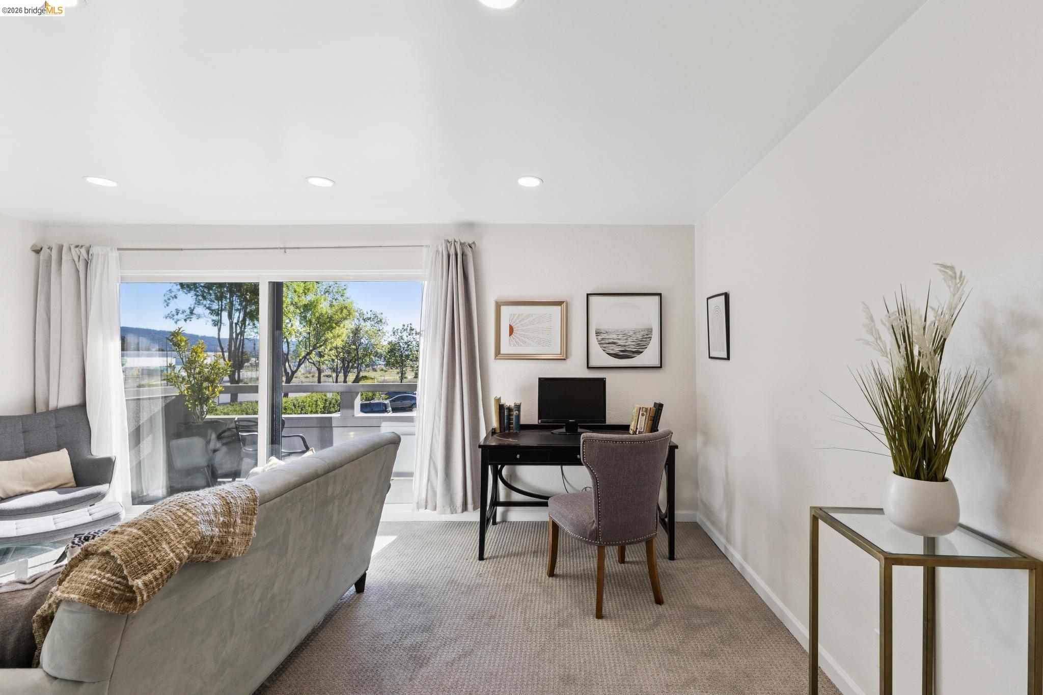 5 Embarcadero, Unit 129 Oakland, CA 94607 - Photo 7 of 32 Home office featuring carpet flooring and recessed lighting