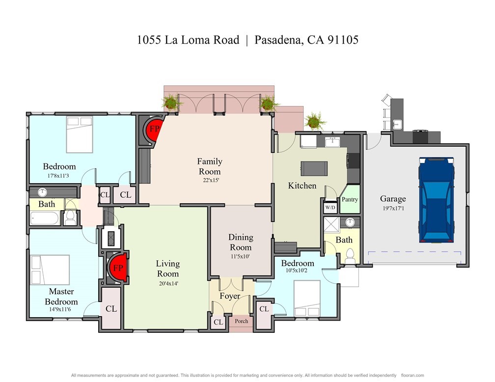 1055 La Loma Road Pasadena, CA 91105 - Photo 28 of 29 a open kitchen with stainless steel appliances granite countertop a stove and a sink