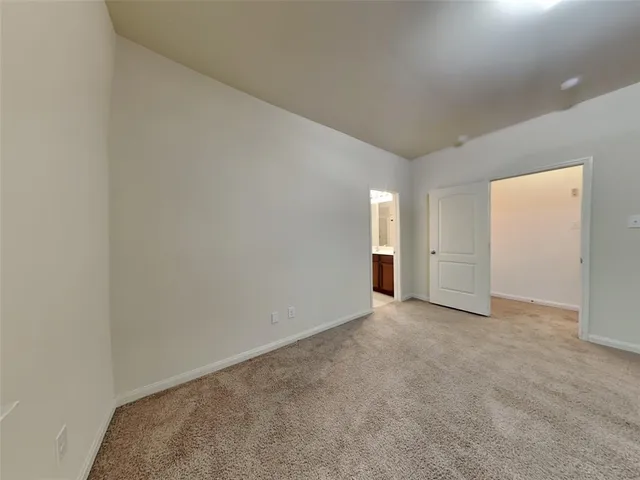 an empty room with an entryway