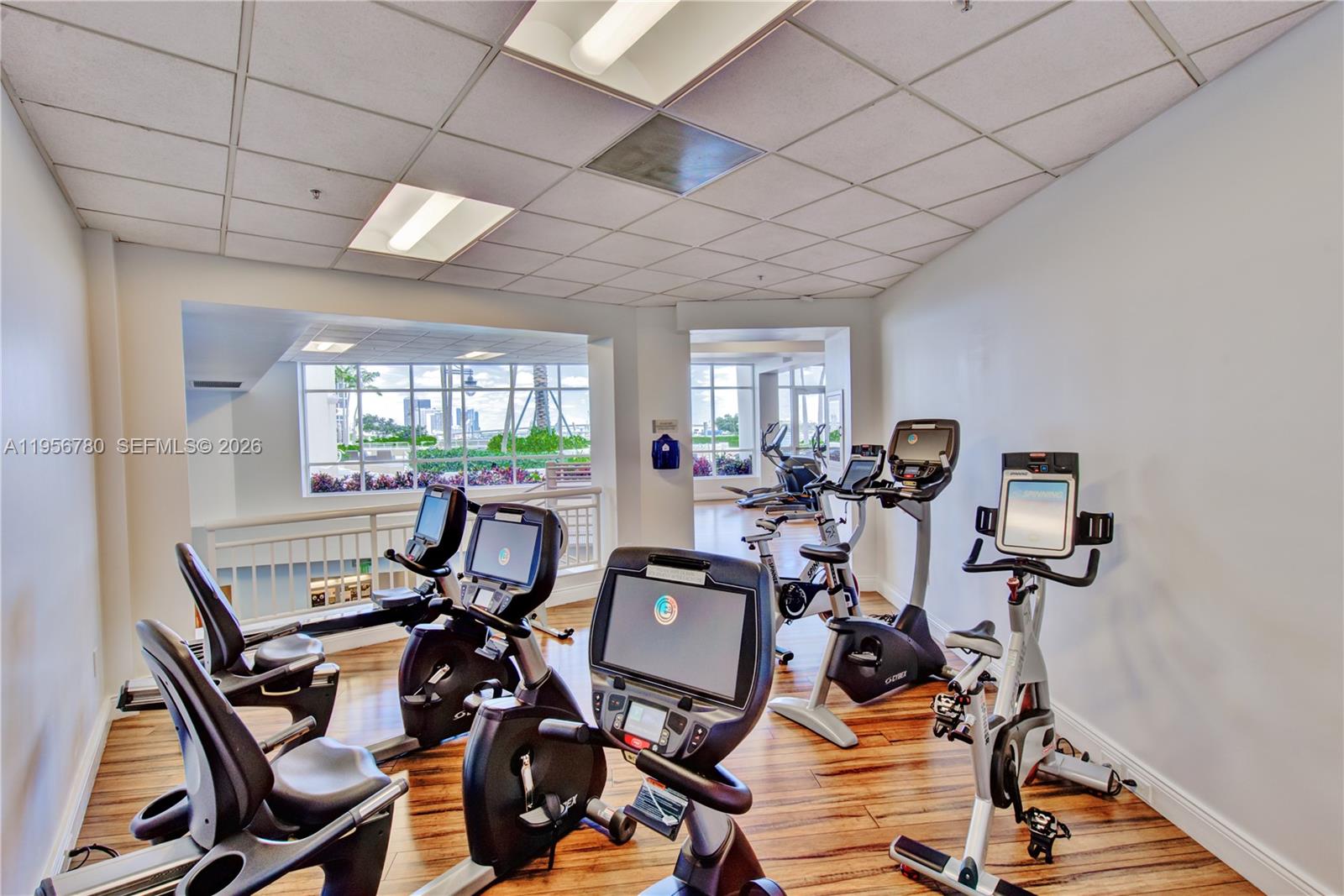 808 Brickell Key Drive, Unit 3304 Miami, FL 33131 - Photo 42 of 60 a view of a room with gym equipment