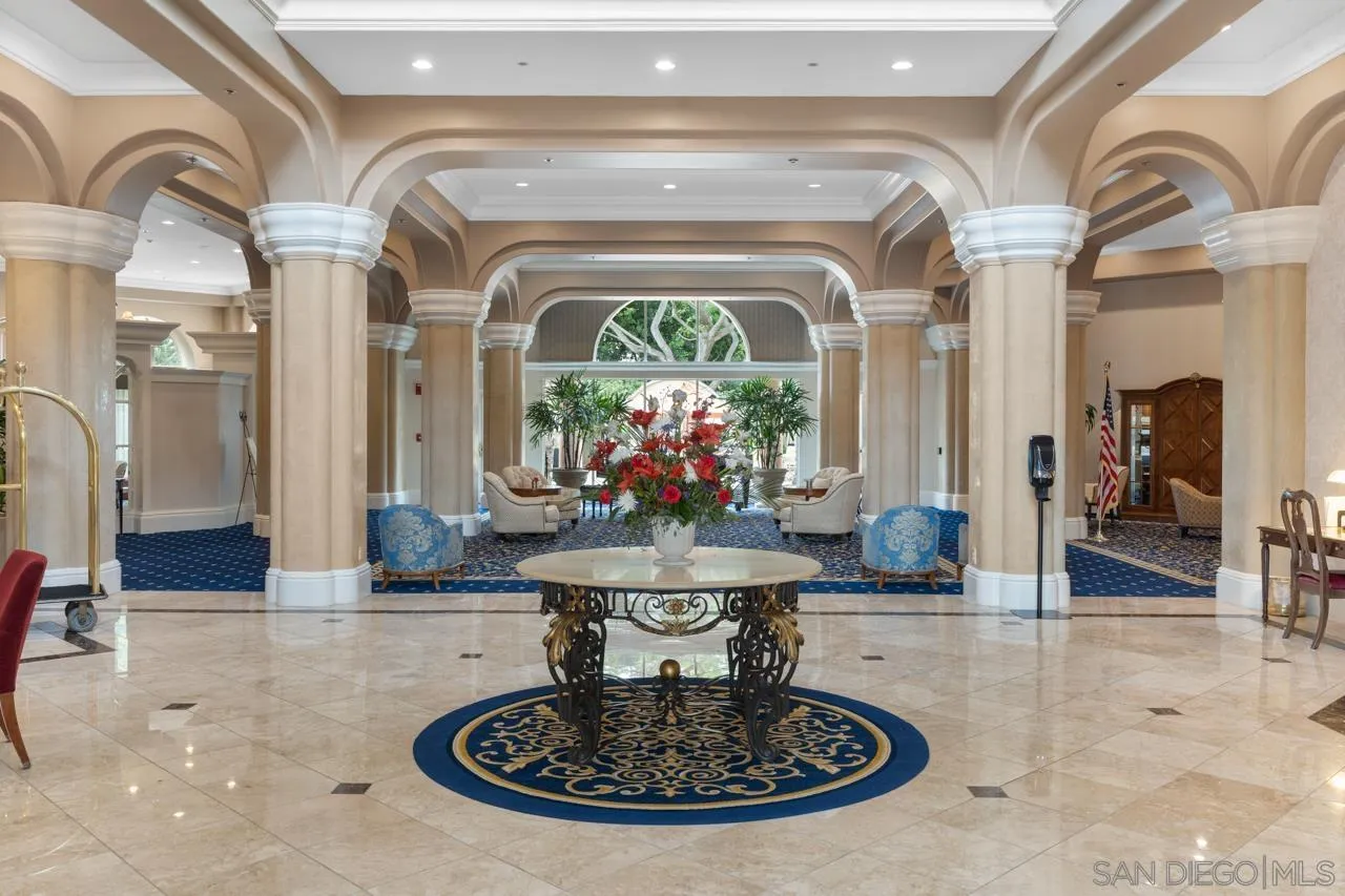 3890 Nobel, Unit 1205 San Diego, CA 92122 - Photo 14 of 19 a lobby with furniture and a chandelier