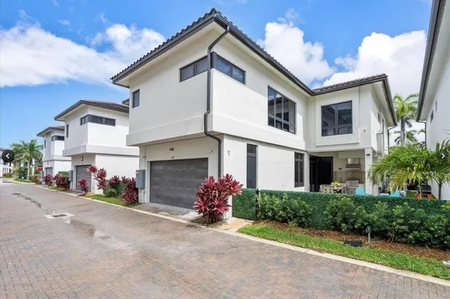 an aerial view of multiple house