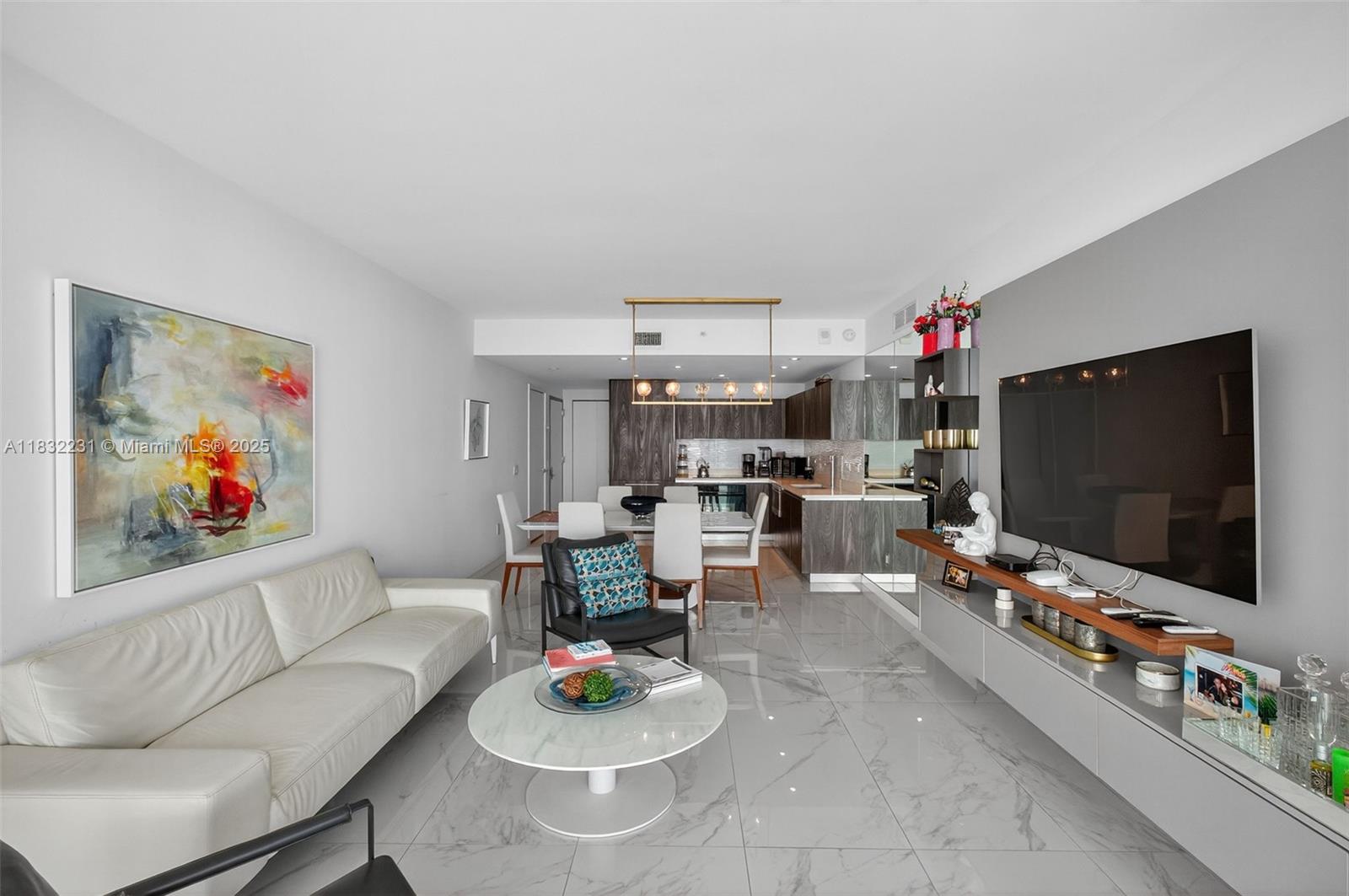 3131 Northeast 7th Avenue, Unit 4503 Miami, FL 33137 - Photo 10 of 51 a living room with furniture and a flat screen tv