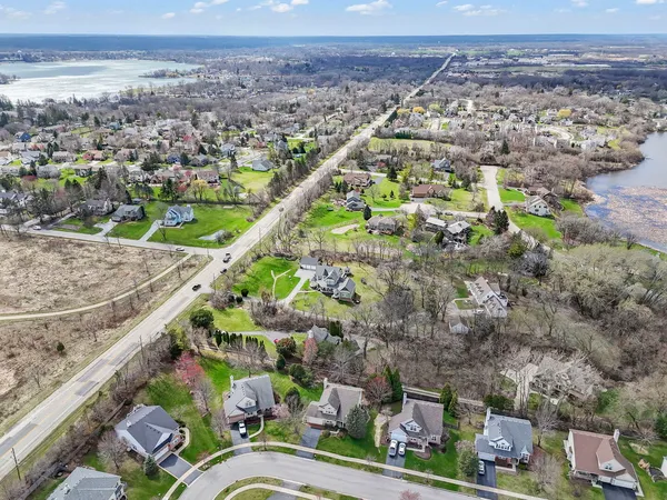 an aerial view of a city
