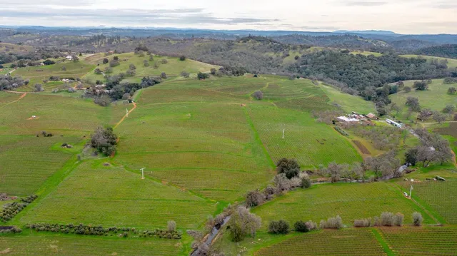 a view of lake with green space