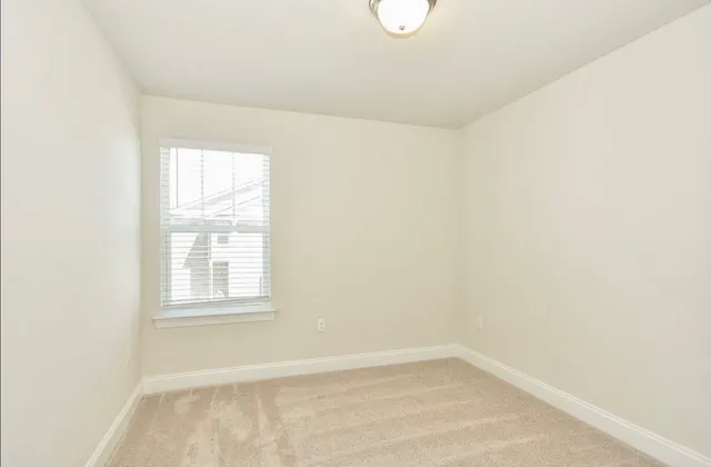 an empty room with a window