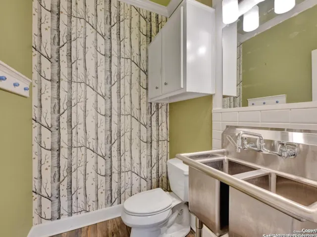 a view of a backyard with a small yard