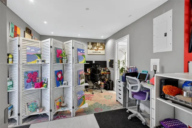 a room with storage and utility