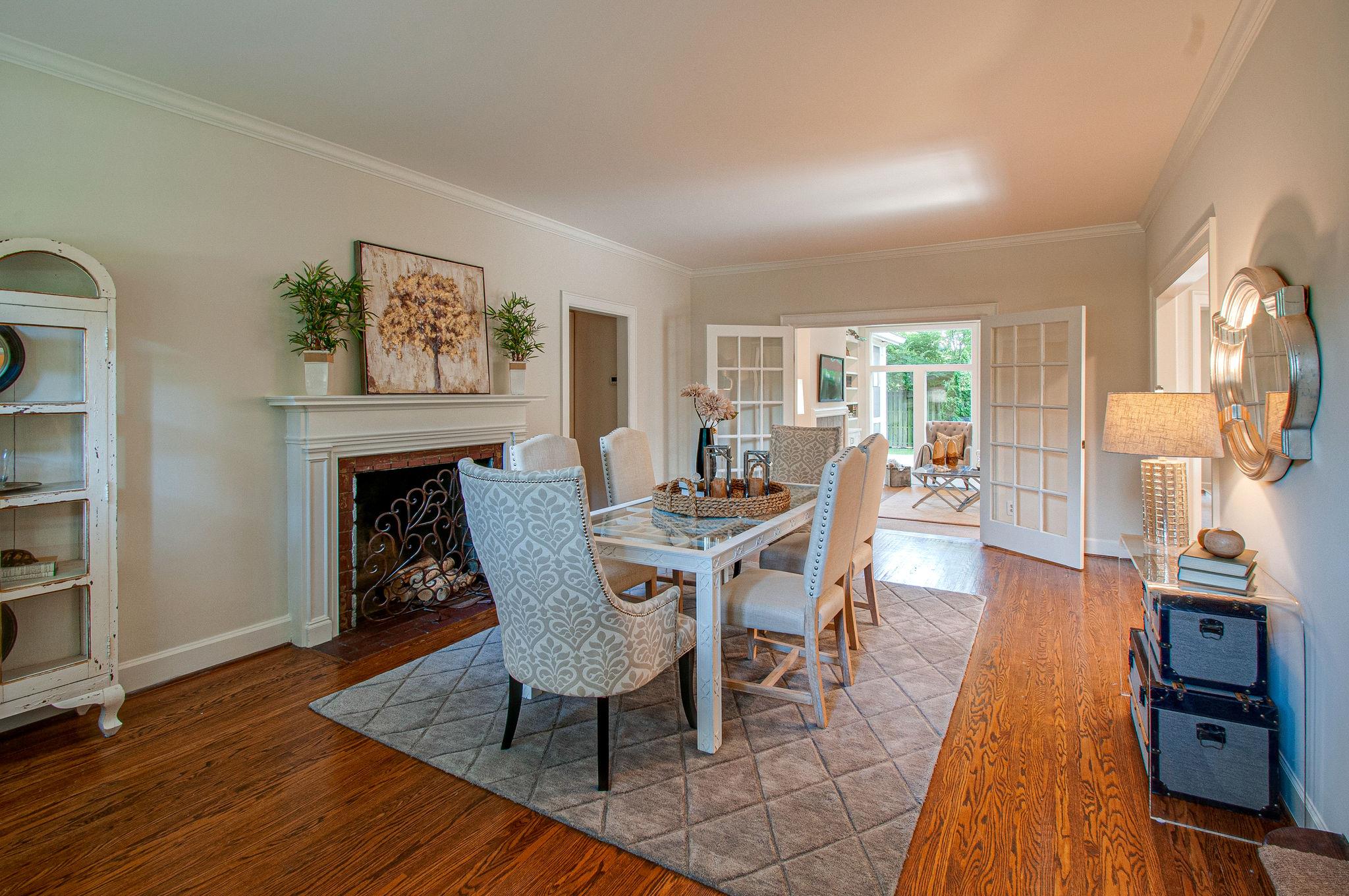 3401 Wimbledon Road Nashville, TN 37215 - Photo 4 of 30 Front room is currently Dining Room. Fireplace not warranted.