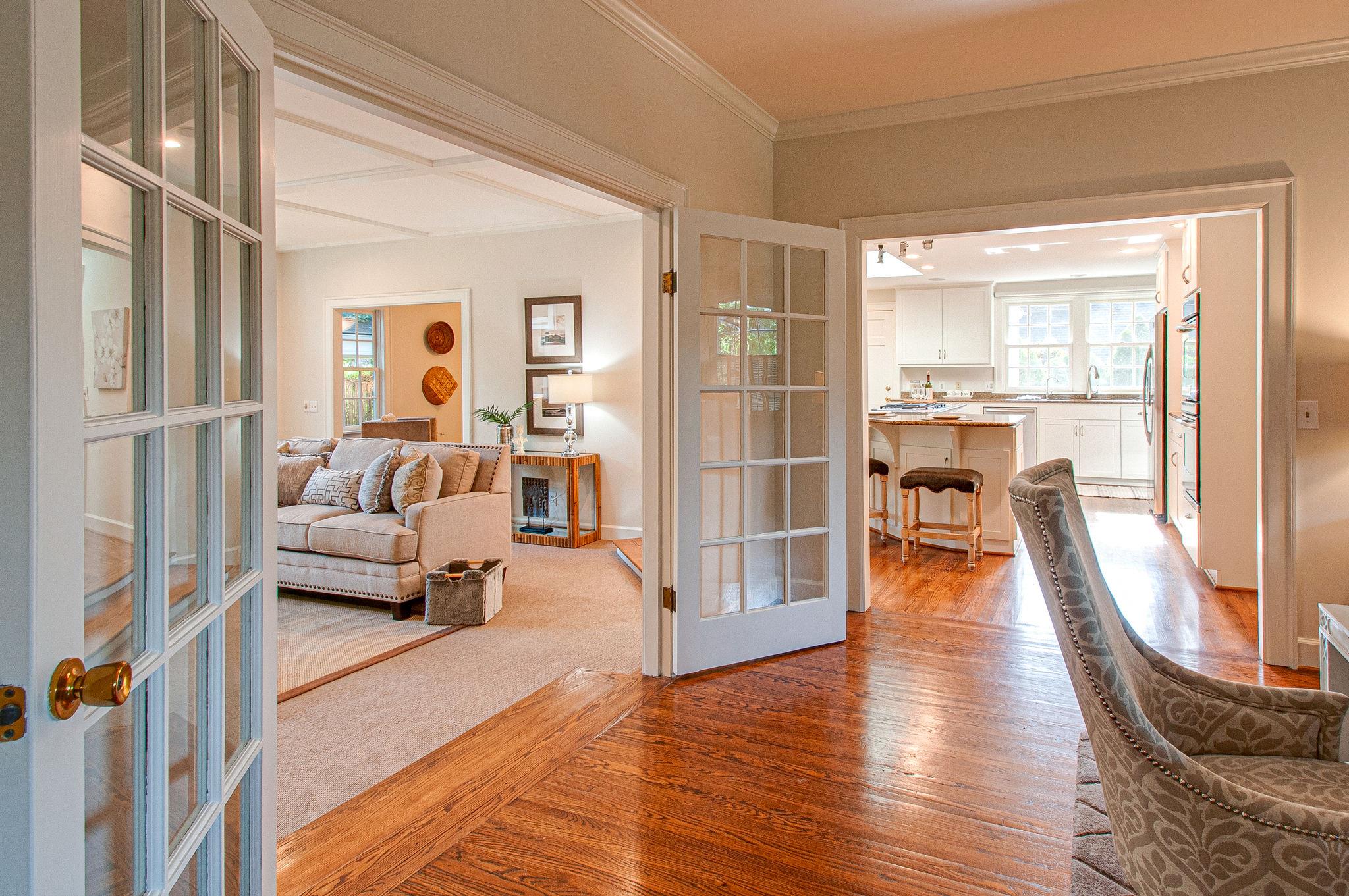 3401 Wimbledon Road Nashville, TN 37215 - Photo 30 of 30 Open floor plan with glass doors to divide space when needed.