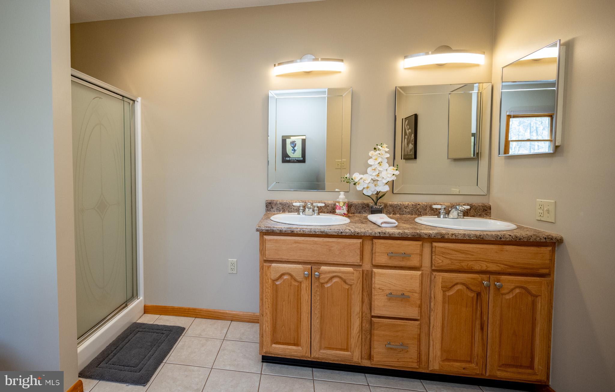 167 Sears Lane Swanton, MD 21561 - Photo 20 of 48 a bathroom with a double vanity sink and mirror