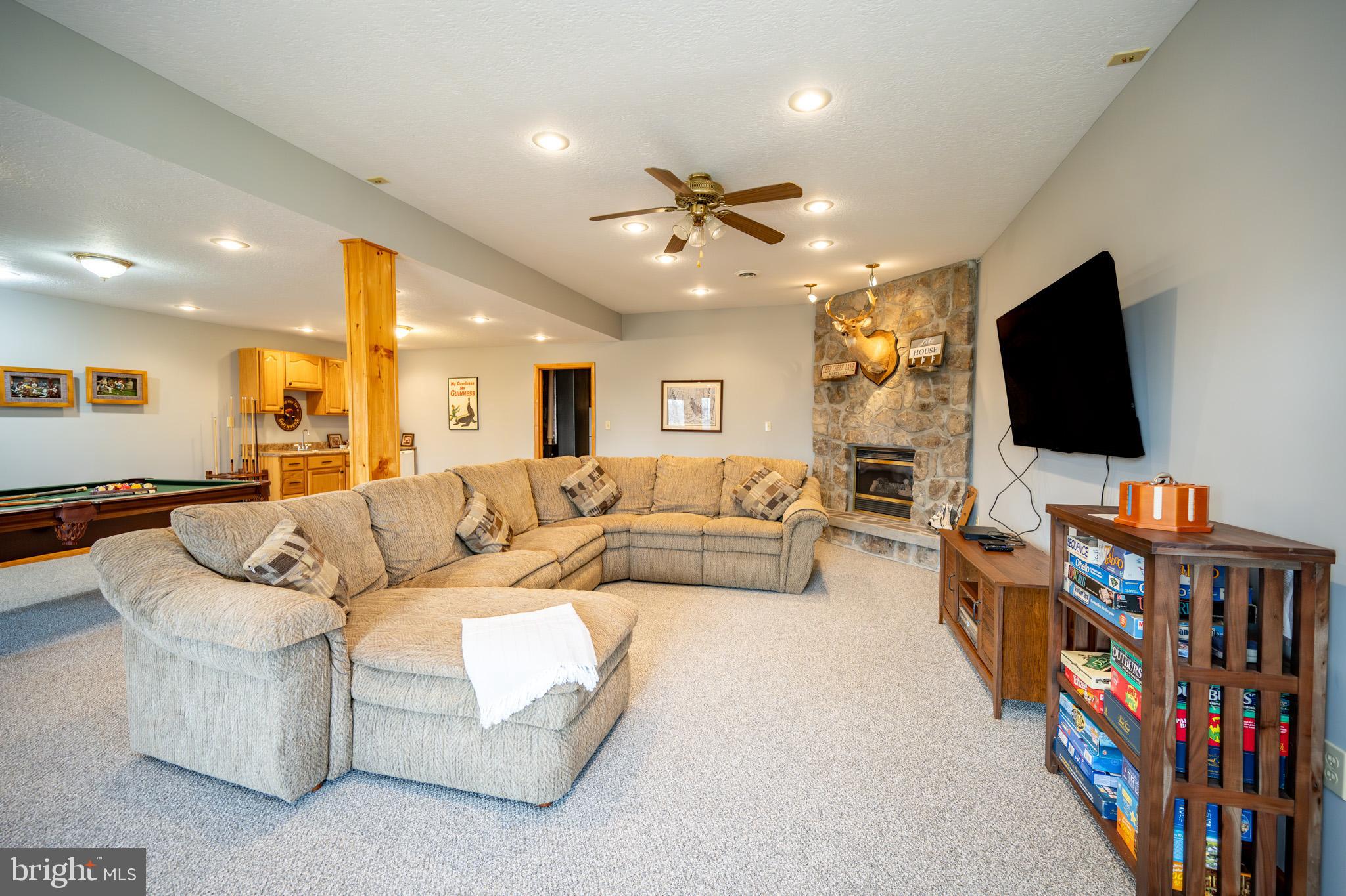 167 Sears Lane Swanton, MD 21561 - Photo 38 of 48 a living room with furniture and a flat screen tv