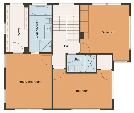 a view of a yard in front of a house