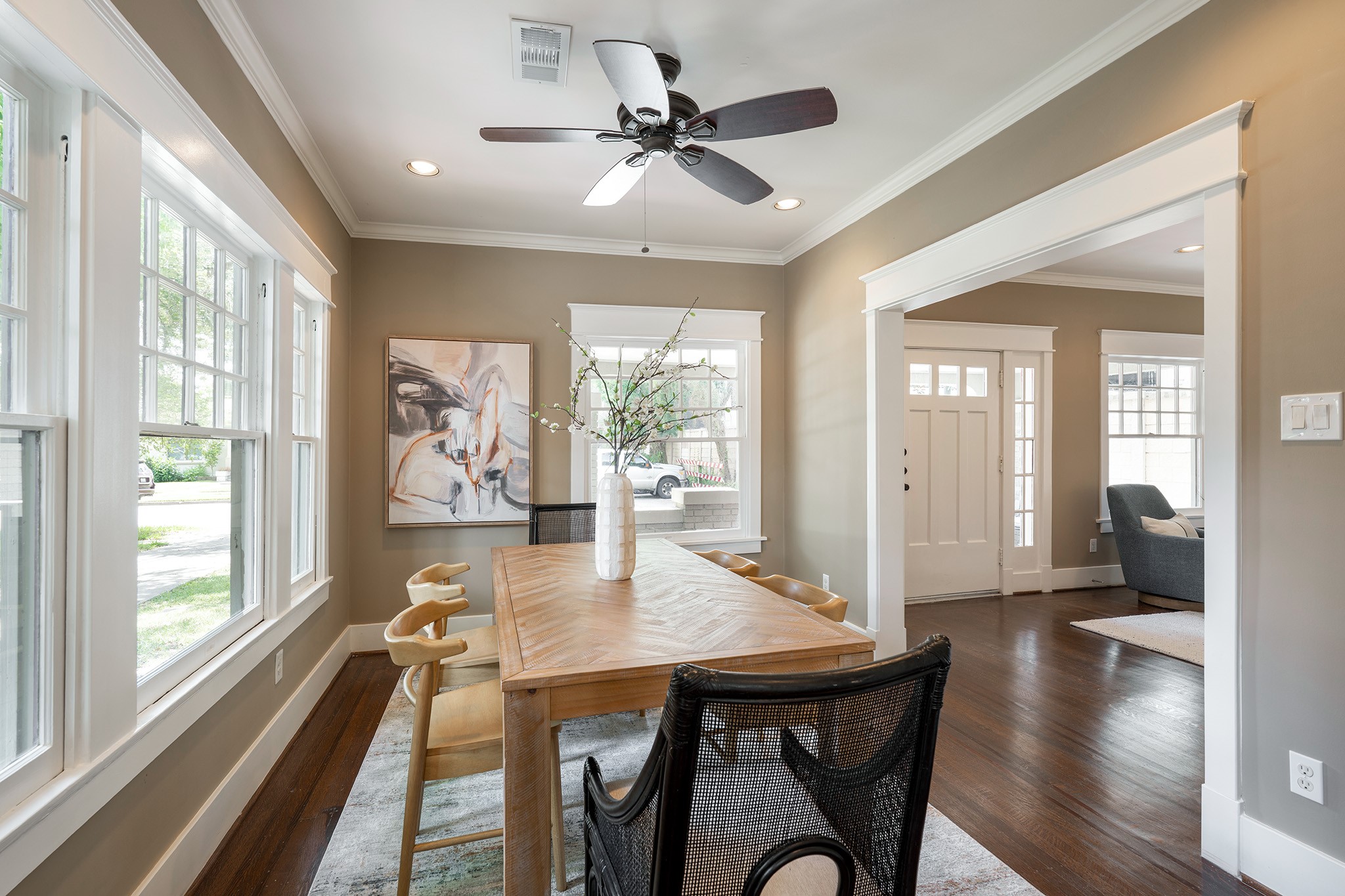 1640 Sul Ross Street Houston, TX 77006 - Photo 5 of 35 a view of a dining room with furniture window and wooden floor