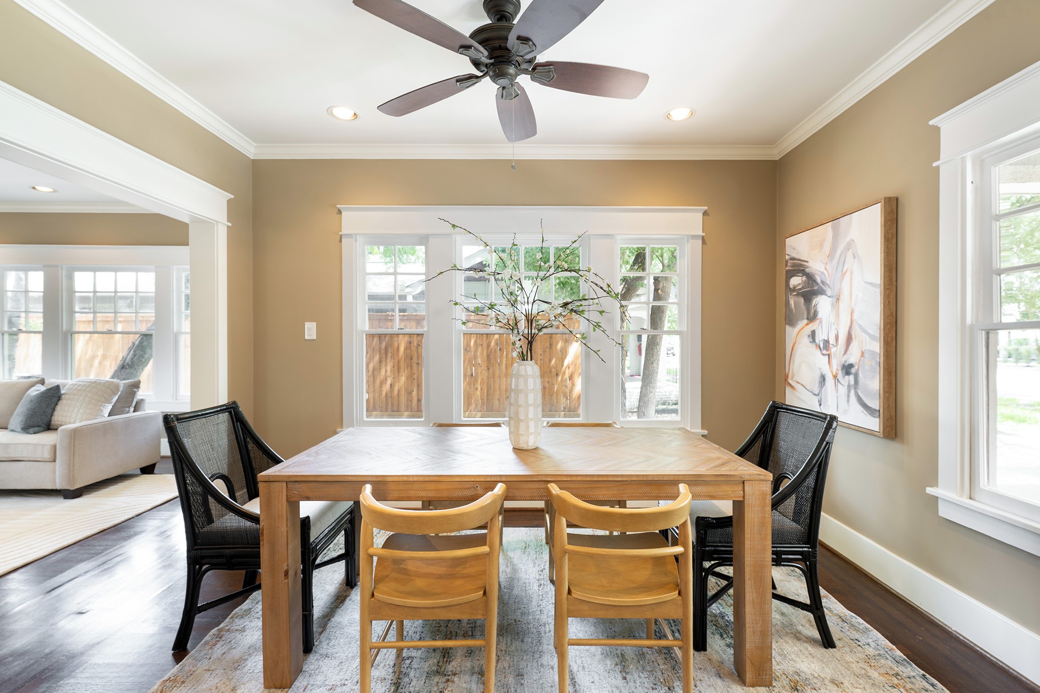 1640 Sul Ross Street Houston, TX 77006 - Photo 6 of 35 a view of a dining room with furniture window and wooden floor