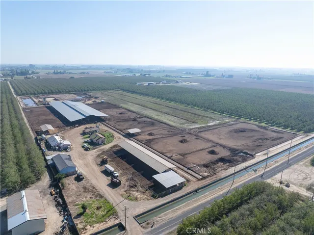 an aerial view of a residential houses