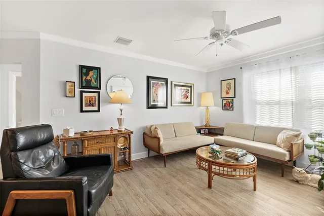 a view of a room with staircase