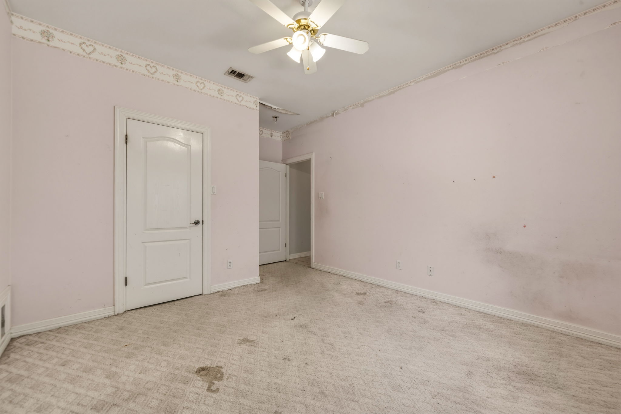 14039 Timberline Trail Austin, TX 78737 - Photo 30 of 39 Unfurnished bedroom featuring carpet and ceiling fan