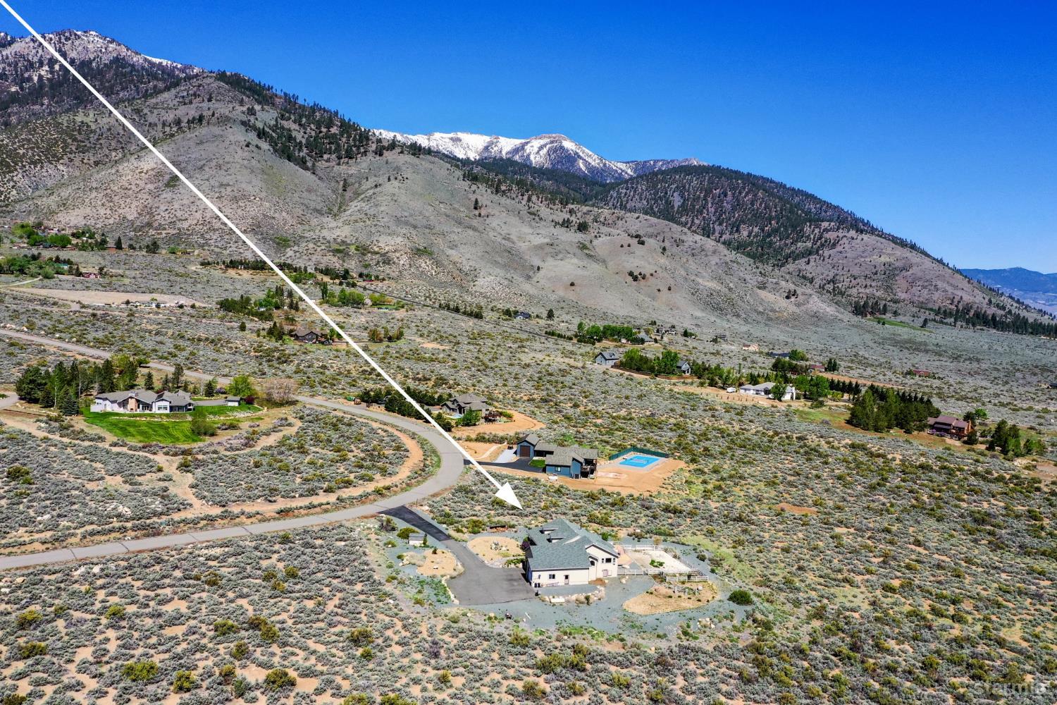 705 Sunrise Trail Markleeville, CA 96120 - Photo 24 of 39 a view of a backyard with a mountain