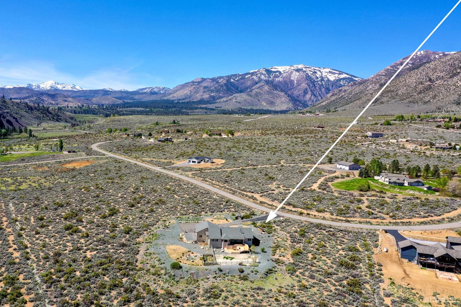 705 Sunrise Trail Markleeville, CA 96120 - Photo 28 of 39 a view of a backyard with a mountain
