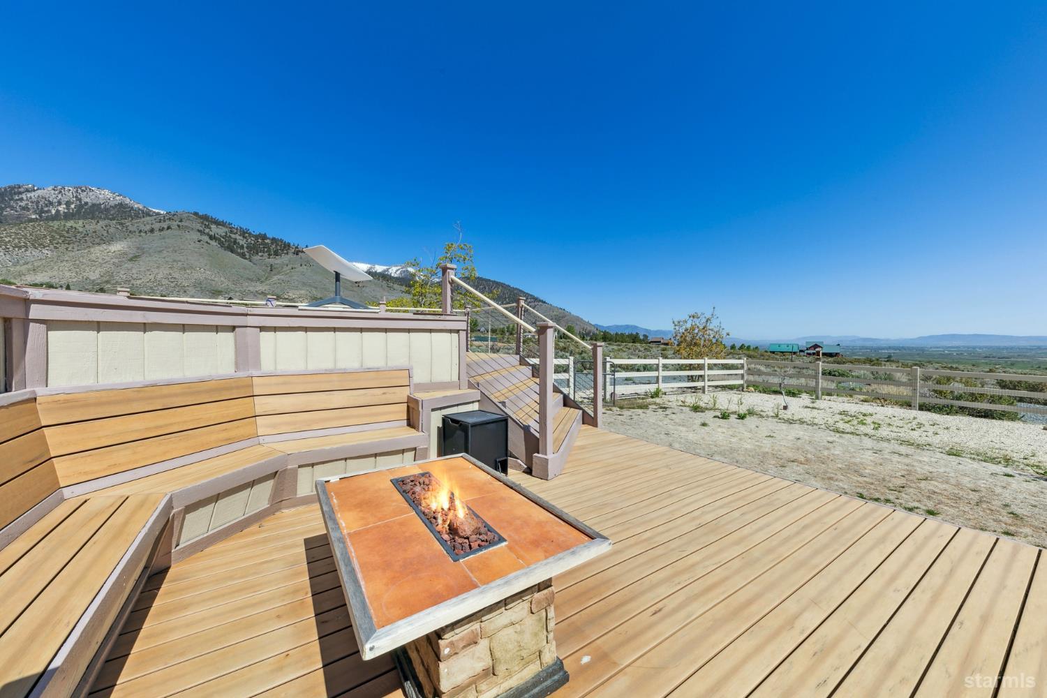 705 Sunrise Trail Markleeville, CA 96120 - Photo 39 of 39 a view of a balcony with wooden floor and fence