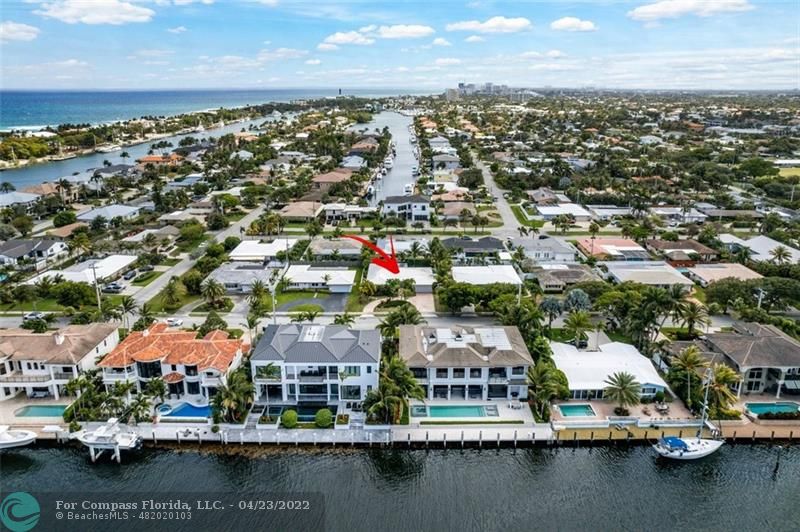 2932 Northeast 36th Street Lighthouse Point, FL 33064 - Photo 29 of 31 an aerial view of residential building with lake view