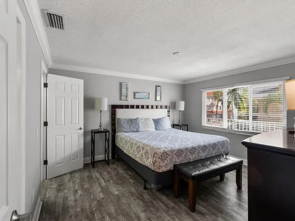 a kitchen with a stove and a microwave