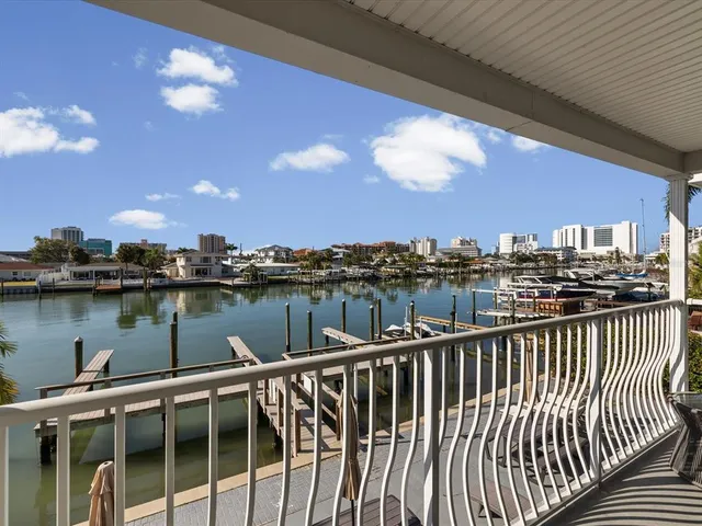 a balcony with city view