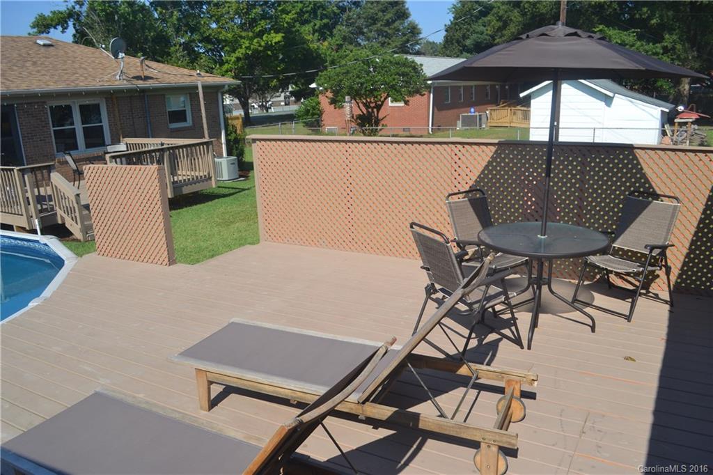 3233 Smith Farm Road Matthews, NC 28104 - Photo 18 of 23 a view of a patio with table and chairs under an umbrella