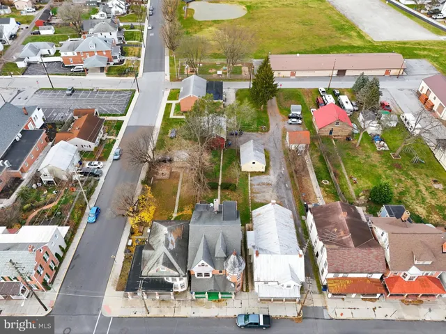 an aerial view of a city