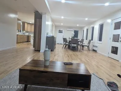 a view of dining room with furniture