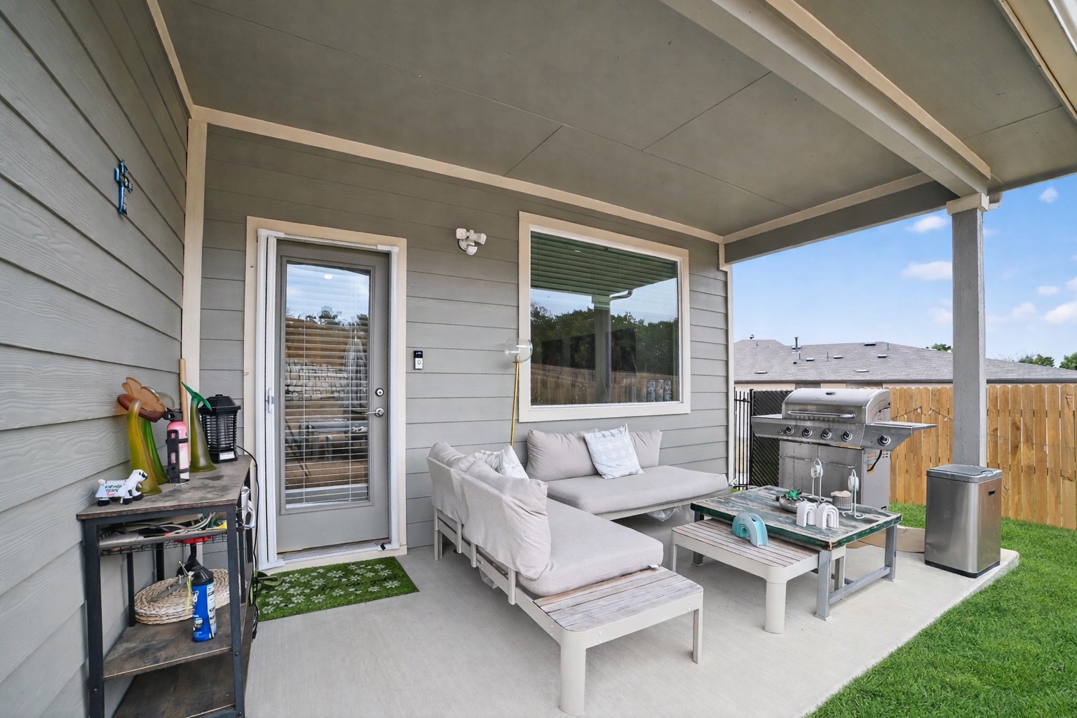 2413 Tucker Lane Austin, TX 78754 - Photo 26 of 26 View of patio / terrace with an outdoor lounge area and grilling area