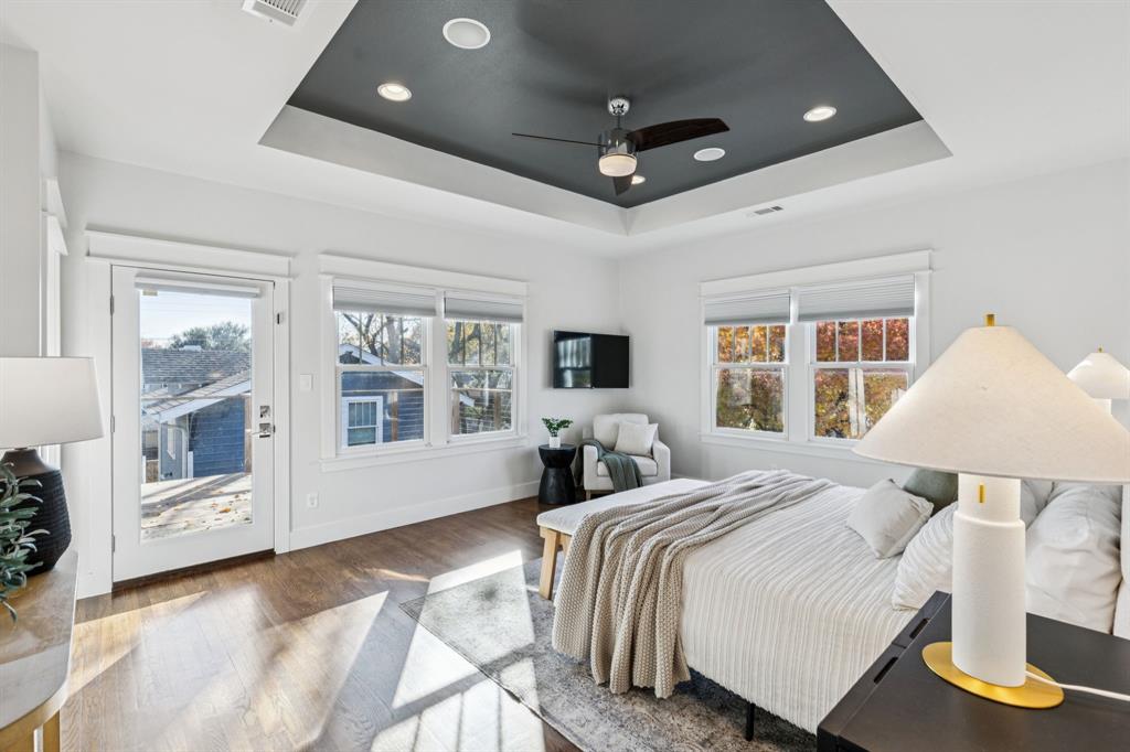 5938 Goliad Avenue Dallas, TX 75206 - Photo 14 of 34 Private patio off of the primary suite is the perfect place to start your morning or unwind at the end of the day.