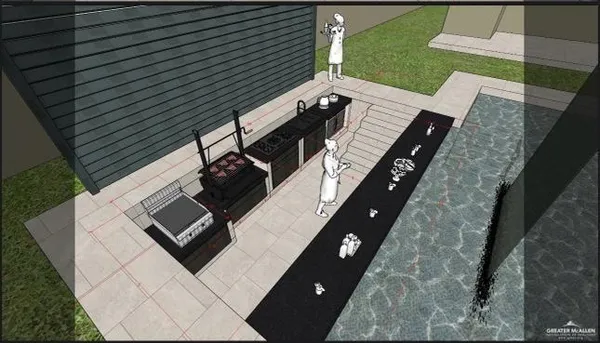 a backyard of a house