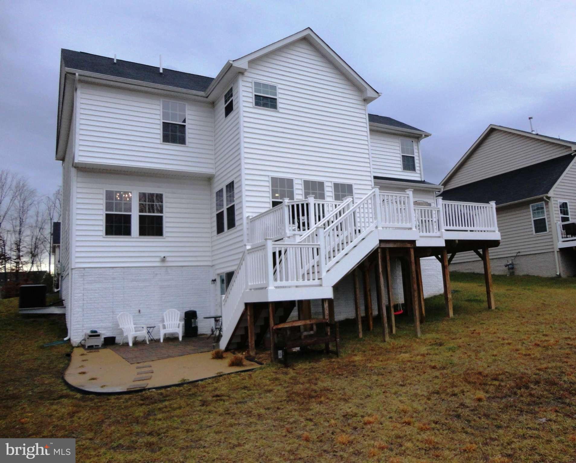 14302 Lusby Ridge Road Accokeek, MD 20607 - Photo 2 of 30 Rear of House with 2 tier Deck