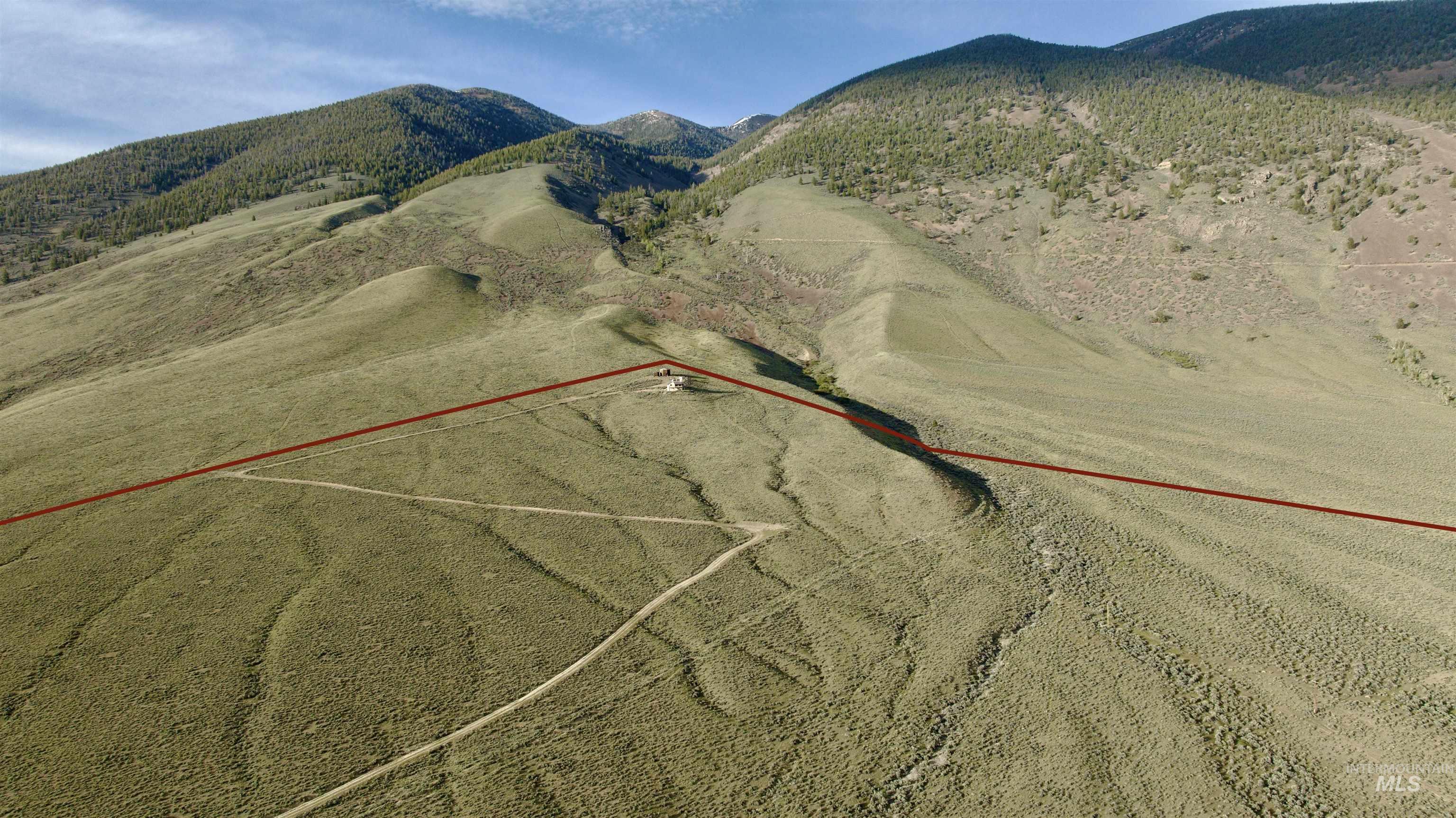 2040 Pahsimeroi River Road May, ID 83253 - Photo 5 of 29 Expansive sloped terrain with natural grass coverage and visible land boundaries