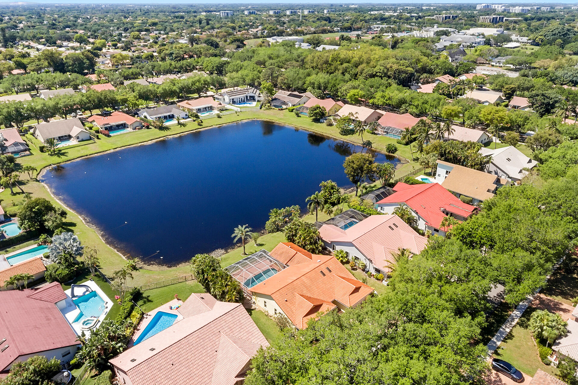 2530 Northwest 40th Street Boca Raton, FL 33434 - Photo 25 of 35 an aerial view of a houses and an outdoor space