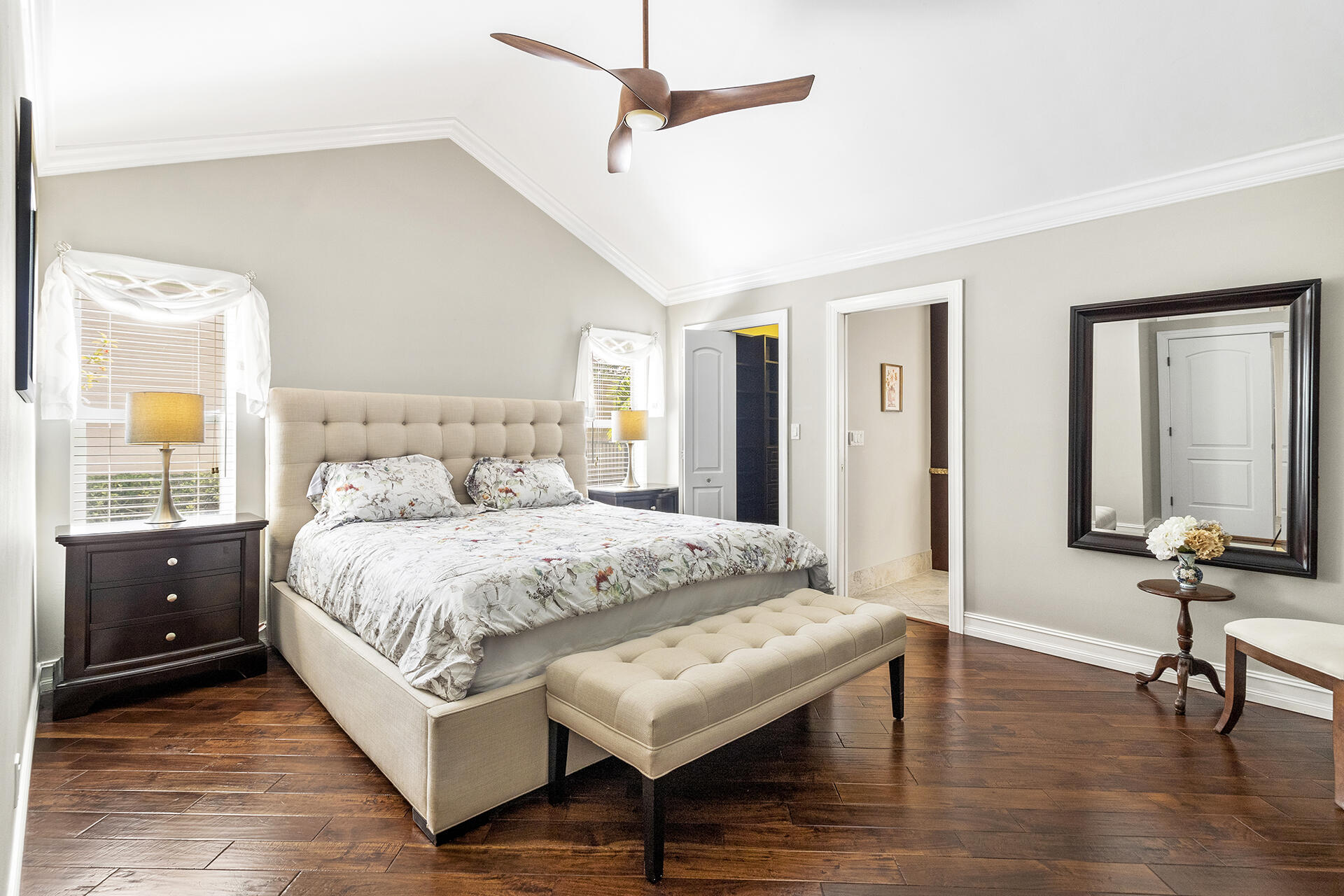 2530 Northwest 40th Street Boca Raton, FL 33434 - Photo 10 of 35 a bedroom with a bed and wooden floor