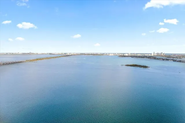 a view of an ocean and beach