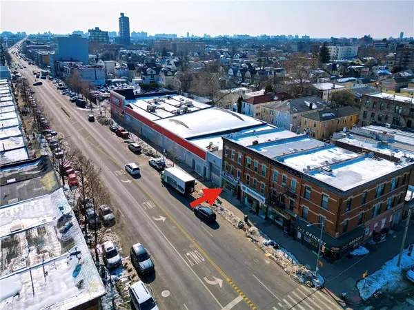 an aerial view of a city
