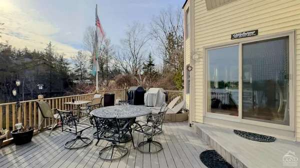 a view of an ocean with city