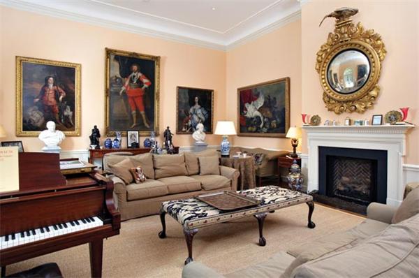 540 Chestnut Hill Avenue Brookline, MA 02445 - Photo 6 of 11 a living room with furniture a rug and a fireplace