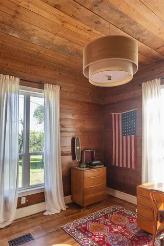 a room with furniture and windows