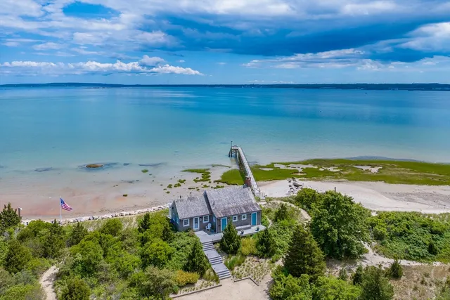 a view of an ocean and beach