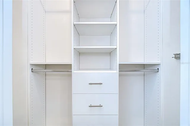 a close view of closet