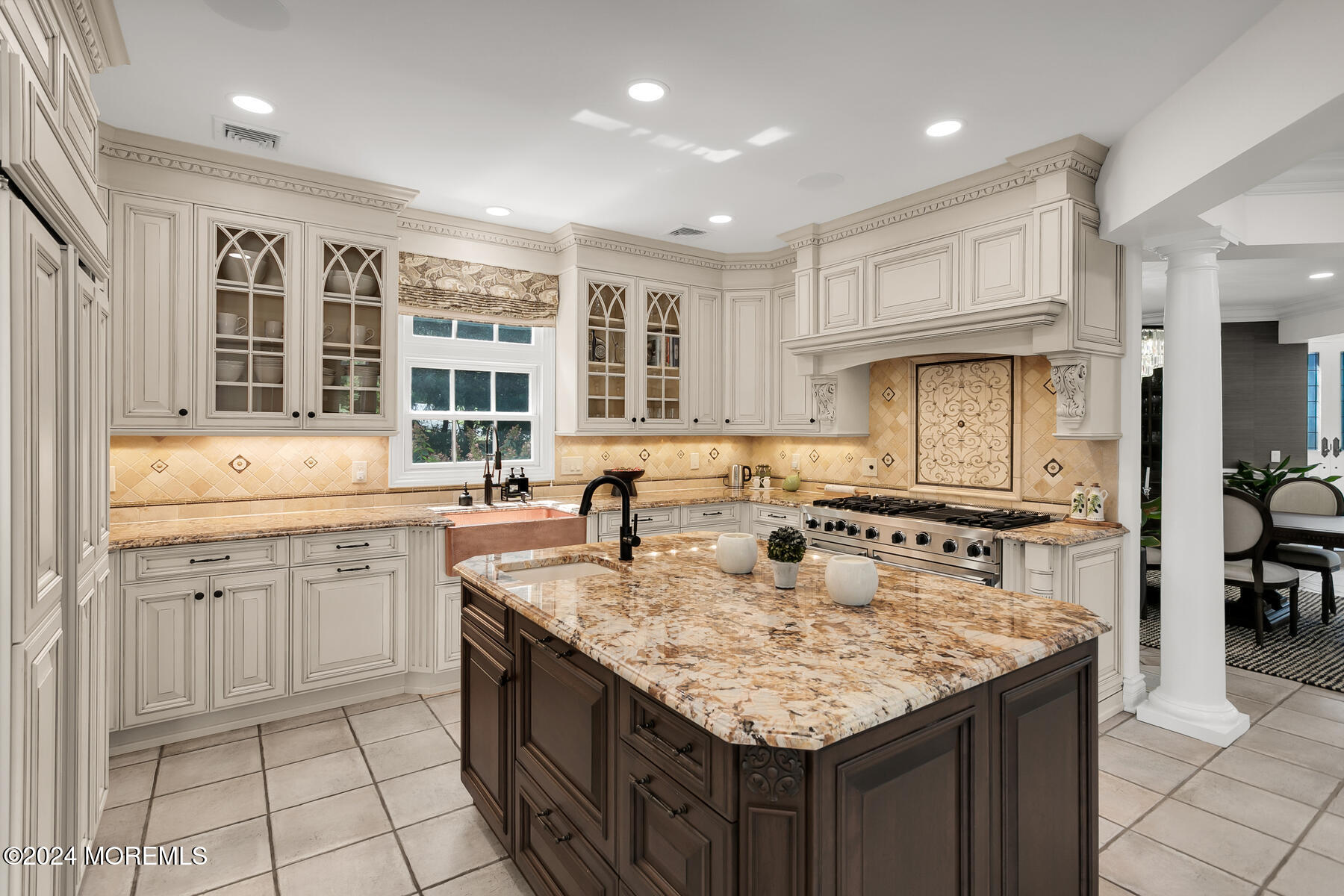 147 Heulitt Road Colts Neck, NJ 07722 - Photo 18 of 49 a kitchen with granite countertop kitchen island a sink stove and cabinets
