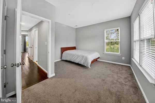 a living room with a bed furniture and a window