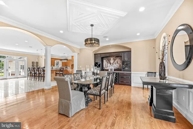 a view of a room with wooden walls