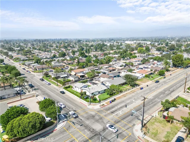 an aerial view of a city